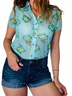 Whimsical Vintage 60’s Floral Bouquet Blouse